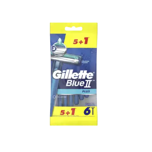Gillette Blue II Plus Polybag Razor 6s