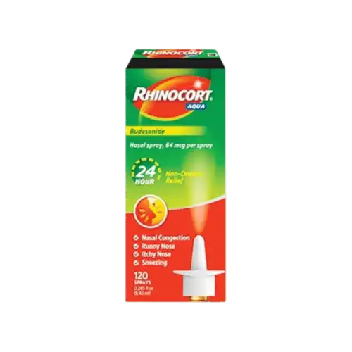 Rhinocort (Budesonide) 64mcg Aqua Nasal Spray 120 Doses