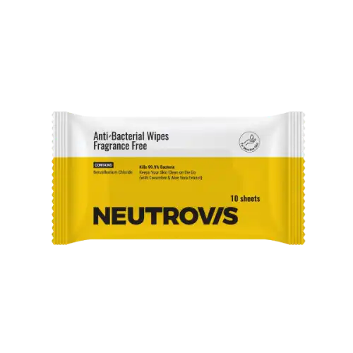 Neutrovis Anti-Bacterial Wipes Fragrance Free 10s