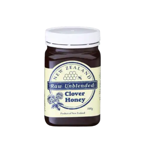 New Zealand Raw Unblended Clover Honey 500g