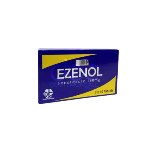 Duopharma Ezenol (Fenofibrate) 160mg Tablet 30s (Box)