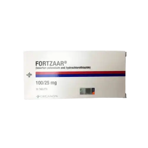 Fortzaar (Hydrochlorothiazide + Losartan) 100mg/25mg tablet 10s (Strip)