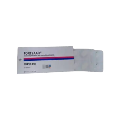 Fortzaar (Hydrochlorothiazide + Losartan) 100mg/25mg tablet 10s (Strip)