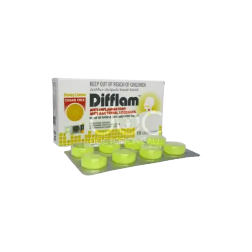 Difflam (Benzydamine + Cetylpyridinium Cl) Anti-Inflammatory Anti-Bacterial Lozenges (Honey Lemon) 16s (Box)