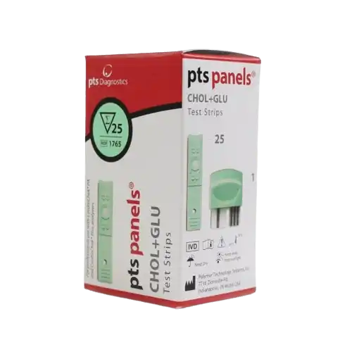 PTS Cholesterol + Glucose Test Strip 25s