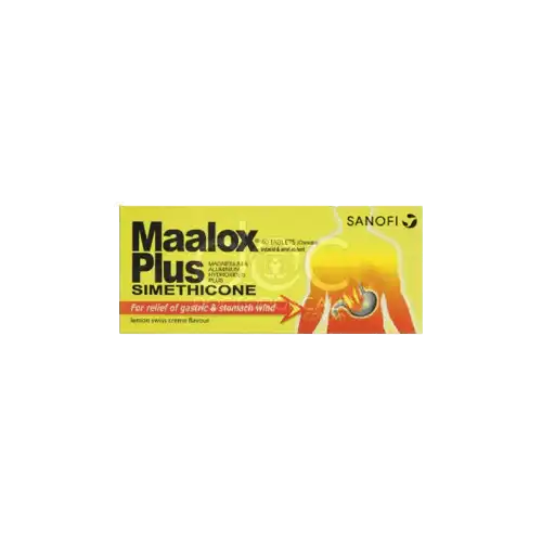 Maalox Plus Chewable Tablet 10s (Strip)