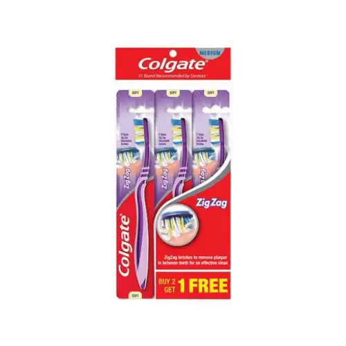 Colgate Zig Zag (Medium) Toothbrush B2F1 (3's)