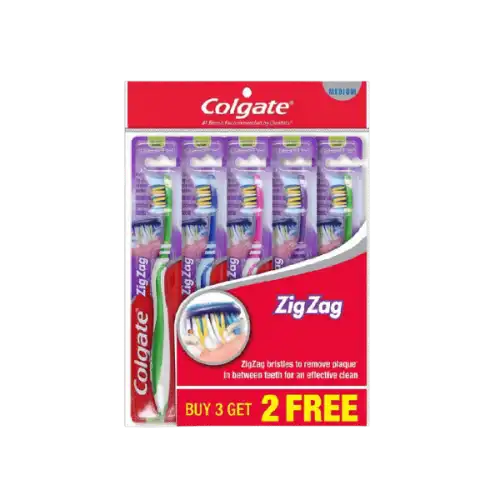 Colgate Zig Zag (Medium) Toothbrush B2F1 (3's)