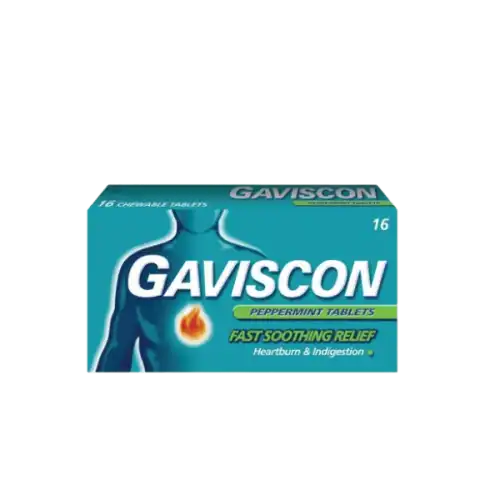 Gaviscon Peppermint 250mg Chewable Tablet 16s
