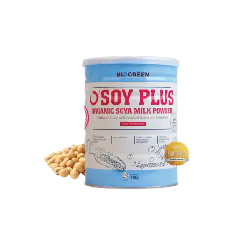 Biogreen O Soy + Organic Soya Milk Sugar Free 700g