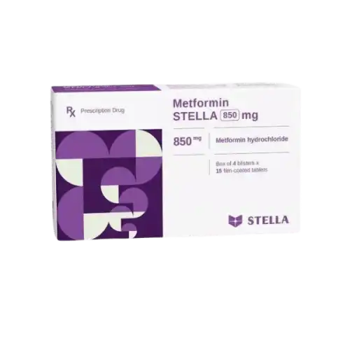 Metformin Stella 850mg Film Coated Tablet 60s (Box)