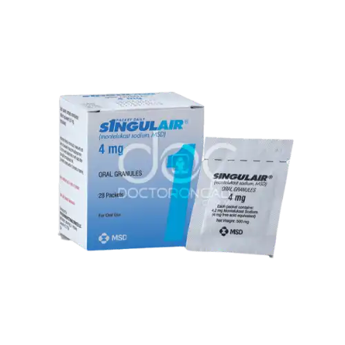 Singulair (Montelukast) 4mg Oral Granules 28 Sachets (Box)