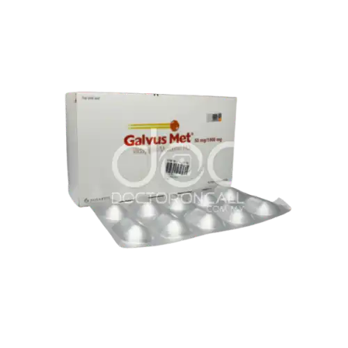 Galvus Met (Metformin + Vildagliptin) 50/1000mg Tablet 10s (Strip)