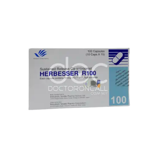 Herbesser R100 (Diltiazem) Tablet 100s (Box)