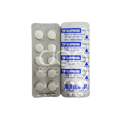YSP Allopurinol 300mg Tablet 10s (Strip)