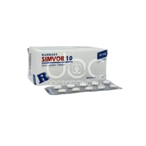 Ranbaxy Simvor (Simvastatin) 10mg Tablet 100s (Box)