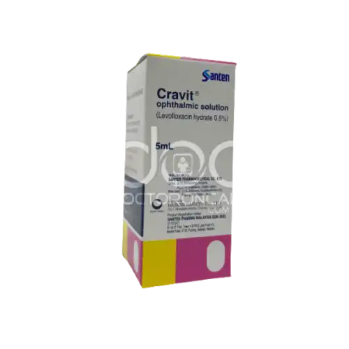 Cravit (Levofloxacin) 0.5% Eye Solution 5ml