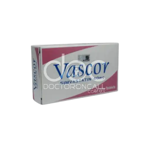 Duopharma Vascor (Simvastatin) 40mg Tablet 10s (Strip)