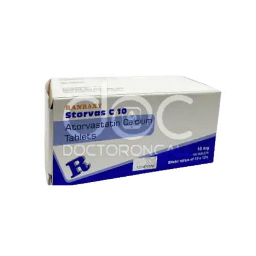 Ranbaxy Storvas C (Atorvastatin) 10mg Tablet 100s (Box)