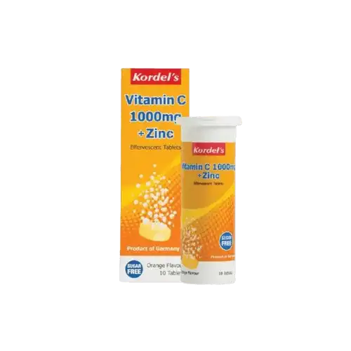 SPECIAL PROMOTION - Kordel's Vitamin C 1000mg + Zinc Effervescent (Orange Flavour) Tablet 10s