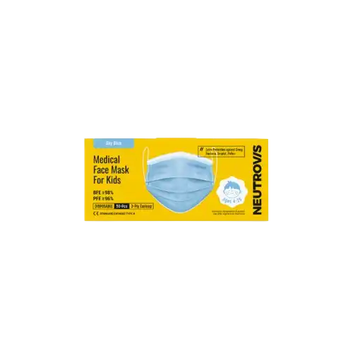 Neutrovis 3Ply Medical Face Mask for Kids 50s Sky Blue