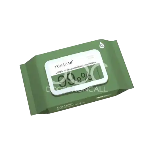 Yukazan 99.9% Antibacterial Sanitizising Wipes 50s