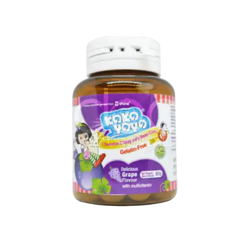 Kokoyoyo E1.0 Chewable Crispy Jelly Bean Candy Grape 80s