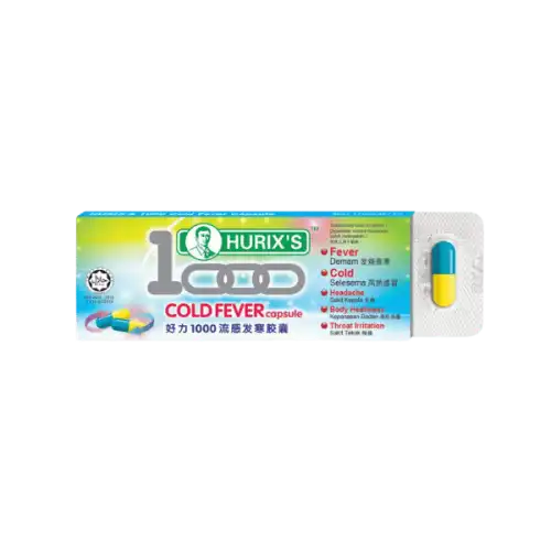 Hurixs 1000 Cold Fever Capsule 6s (Strip)