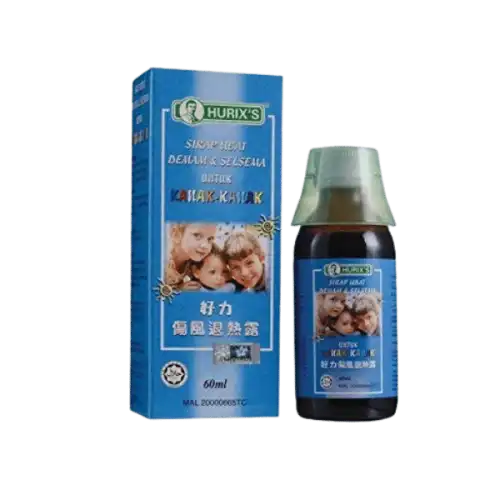 Hurixs Sirap Demam Selsema Untuk Kanak 60ml