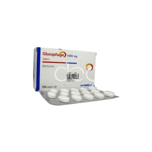 Glucophage (Metformin) 1000mg Tablet 120s (Box)