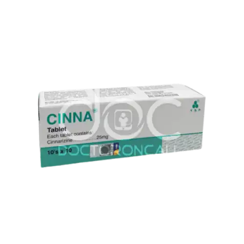 Cinna (Cinnarizine) 25mg Tablet 100s (Box)