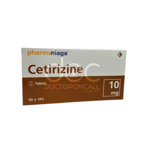 Pharmaniaga Cetirizine 10mg Tablet 10s (Strip)