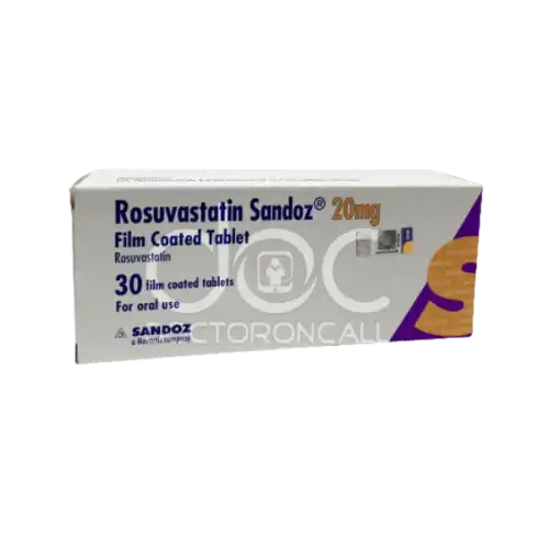 Sandoz Rosuvastatin 20mg Tablet 30s (Box)