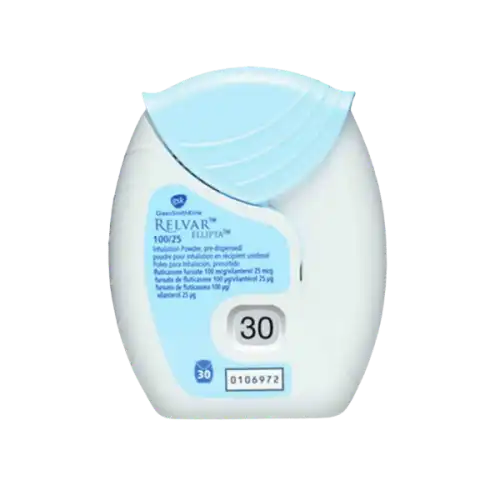Relvar Ellipta (Fluticasone Furoate + Vilanterol) 100/25mcg Inhaler 30 Doses