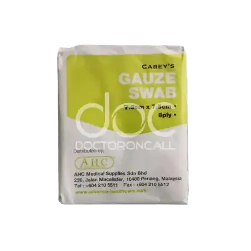 AHC Gauze Swab (7.5cm x 7.5cm x 8plys) 100's