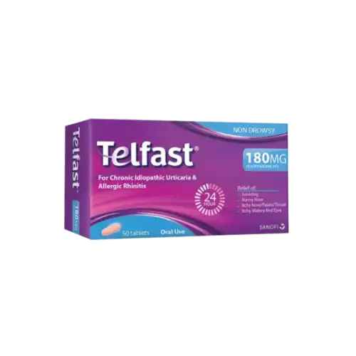 Telfast (Fexofenadine) 180mg Tablet 10s (Strip)