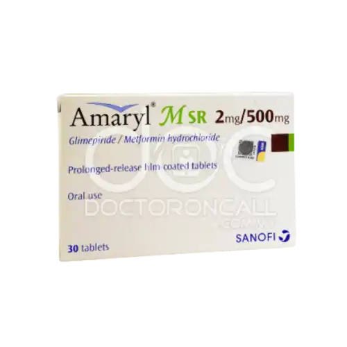 Amaryl M SR 2/500mg Tablet 30s (Box)