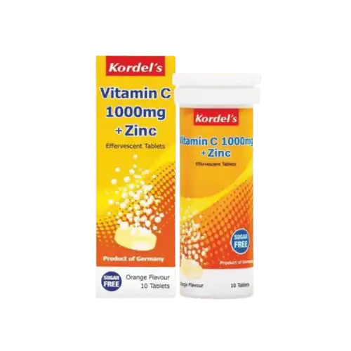 Kordel's Vitamin C 1000mg + Zinc Effervescent Tablet (Orange Flavour) 10s 10s