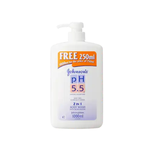 Johnson's pH5.5 Nourishing Body Wash 2-in-1 1L FOC 250ml