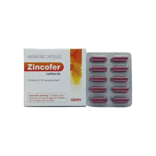 Zincofer (Folic Acid + Iron + Vitamin B6) Capsule 100s