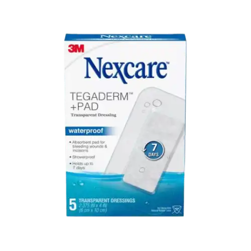 3M Nexcare Tegaderm + Pad Waterproof Transparent Dressing 5's