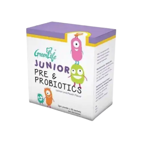 Green Life Junior Prebiotics & Probiotics (Lemon and Peach) Sachet 30s