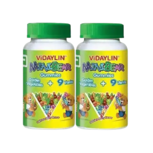 Vidaylin Minibear Garden Vegetables + 9 Vitamins Gummy 60s x2