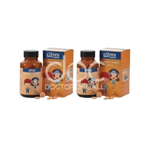 Citrex Vitamin C 100mg Chewable Tablet Junior (Orange) 90s x2