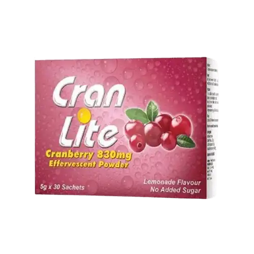 Cran Lite Cranberry Effervescent Powder 30s