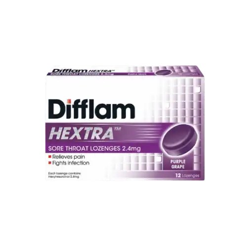 Difflam Hextra Sore Throat Lozenges 2.4mg 12s