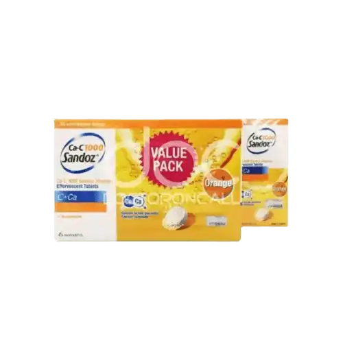 Sandoz Ca-C 1000mg Tablet Orange 30s x2 + 10s