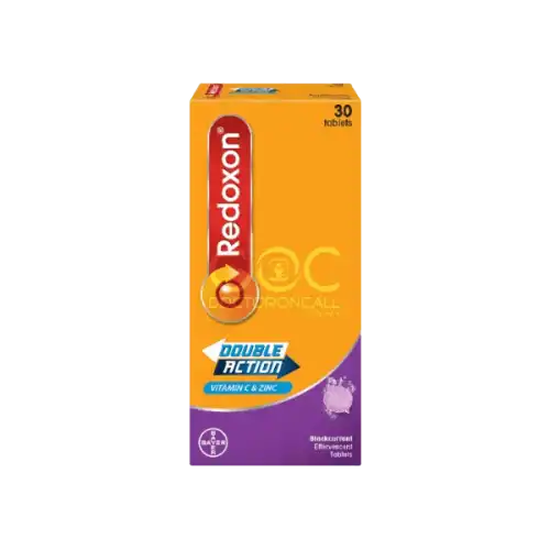 Redoxon Double Action Vitamin C+Zinc Effervescent (Blackcurrant) Tablet 10s