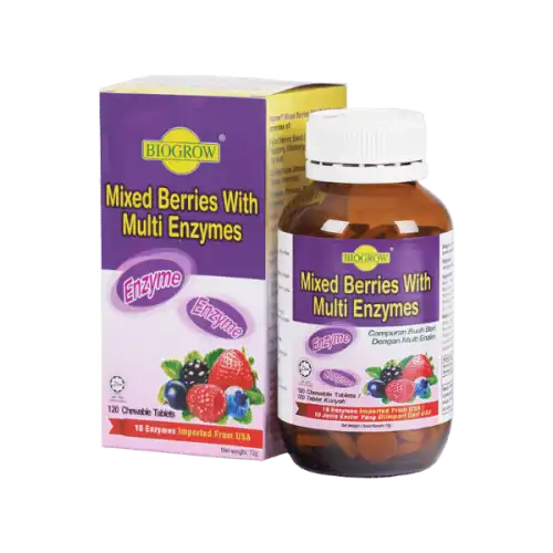 BioGrow Mixed Berries with Multi Enzymes Tablet 120s
