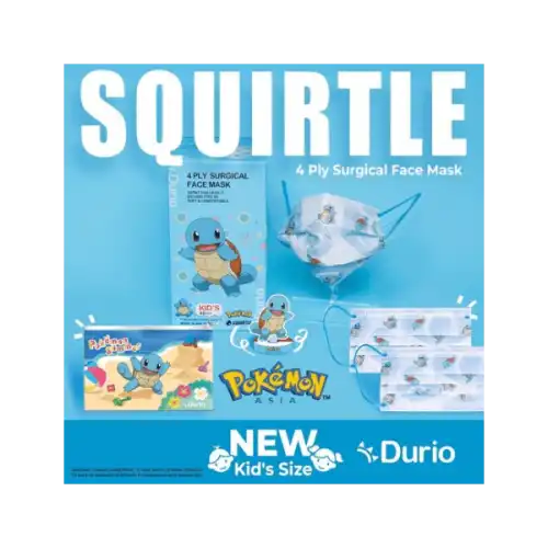 Durio 546K Pokemon Kids 4 Ply Surgical Face Mask 40s Pikachu